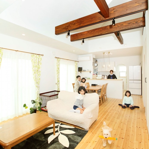 家族との時間を大切にする可愛らしい平屋の家